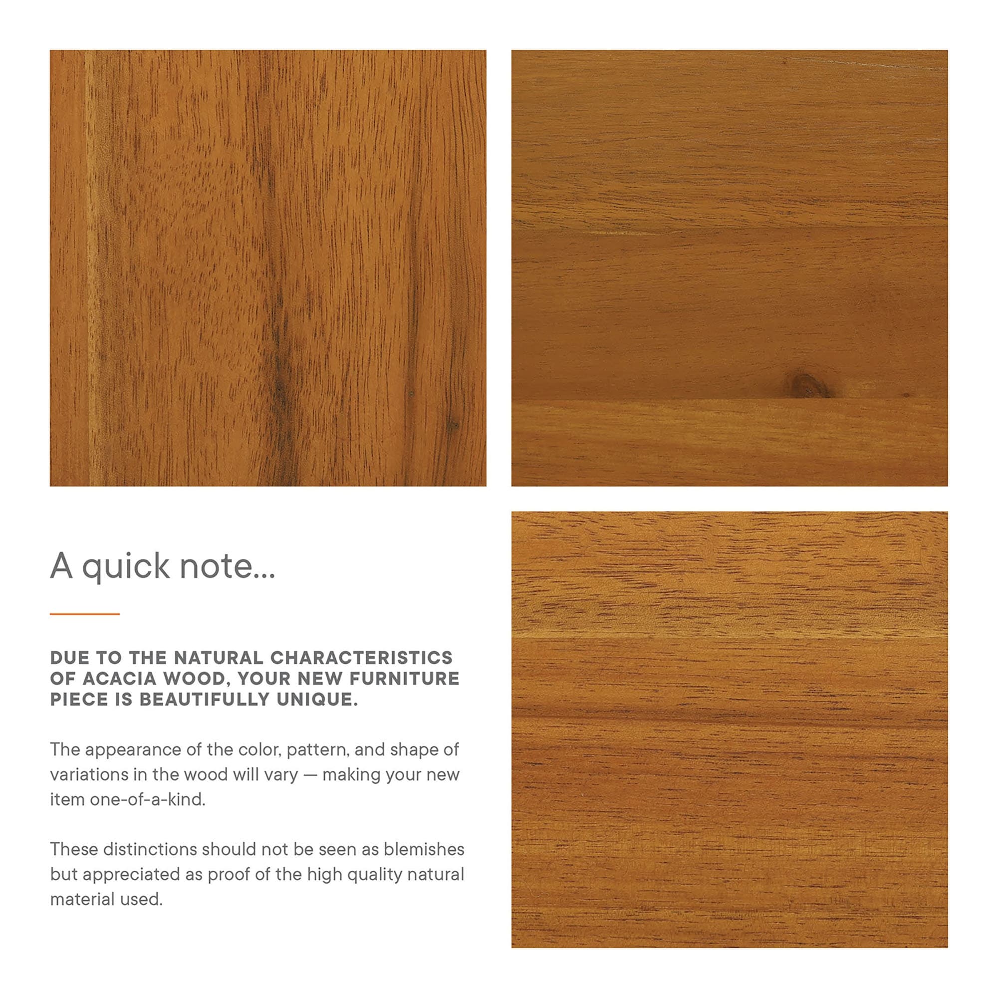 Ensemble de meubles de patio extérieur en bois d'acacia Tahoe 5 pièces
