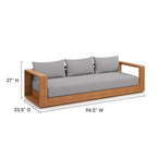 Ensemble de meubles de patio extérieur en bois d'acacia Tahoe 5 pièces