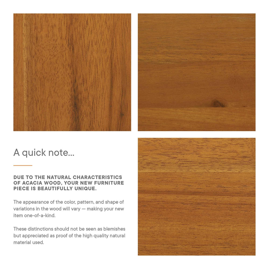 Ensemble de meubles de patio extérieur en bois d'acacia Tahoe 5 pièces