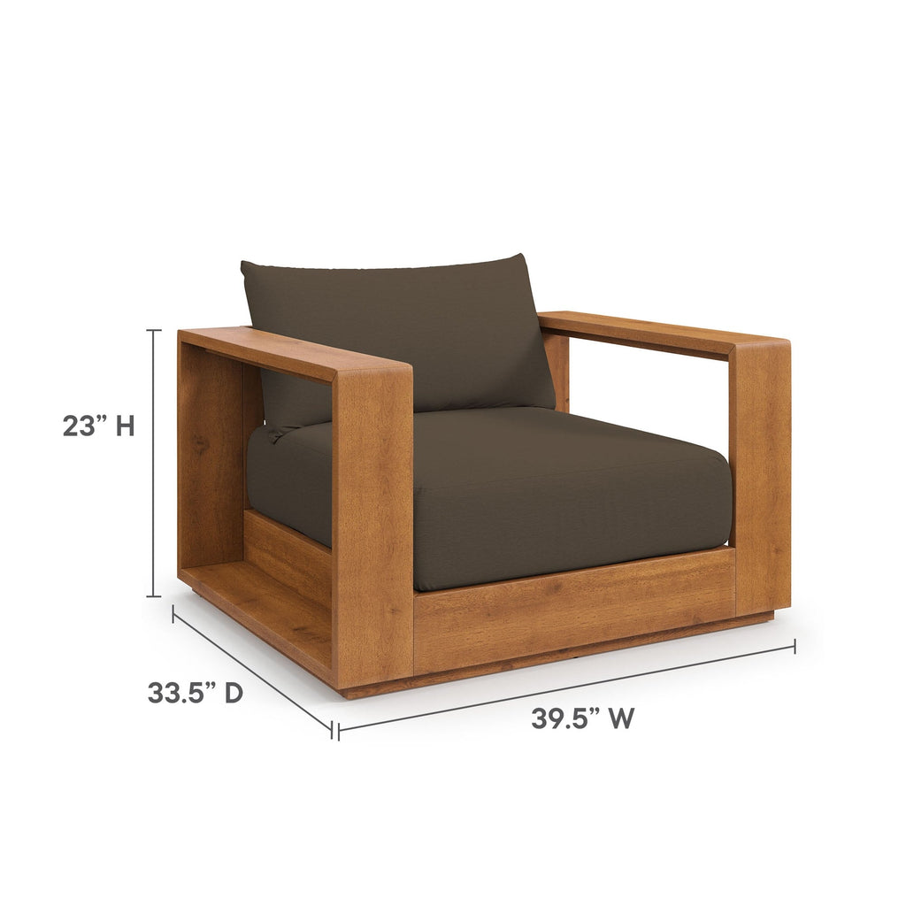 Ensemble de meubles de patio extérieur en bois d'acacia Tahoe 5 pièces