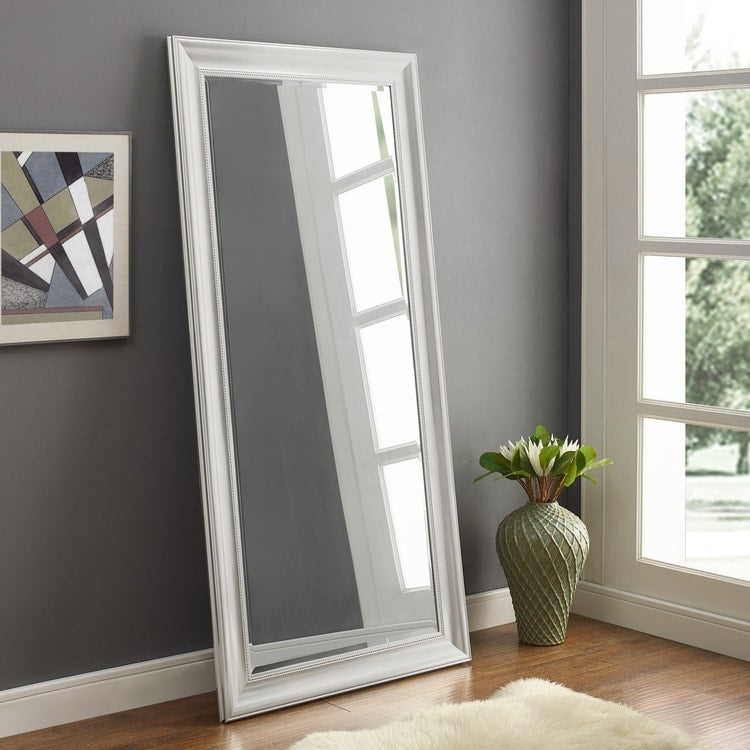 Grand miroir perlé pleine longueur - Miroir surdimensionné sur toute la longueur, sur pied ou à fixer au mur