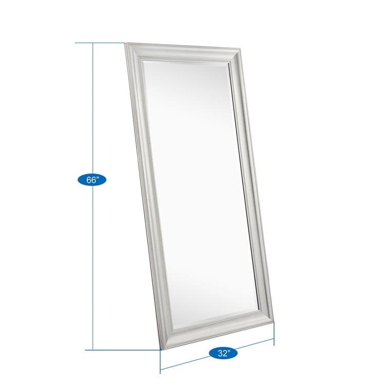 Grand miroir perlé pleine longueur - Miroir surdimensionné sur toute la longueur, sur pied ou à fixer au mur