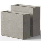 Jardinières rectangulaires en béton de grande taille / Grandes jardinières d'intérieur et d'extérieur
