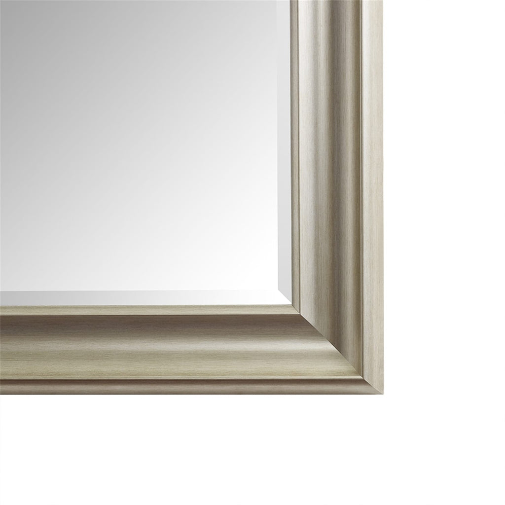 Grand miroir sur toute la surface, miroir surdimensionné, cadre en imitation bois lisse, miroir rectangulaire à suspendre au mur