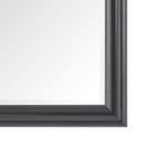 Grand miroir sur toute la surface, miroir surdimensionné, cadre en imitation bois lisse, miroir rectangulaire à suspendre au mur
