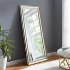 Grand miroir sur toute la surface, miroir surdimensionné, cadre en imitation bois lisse, miroir rectangulaire à suspendre au mur