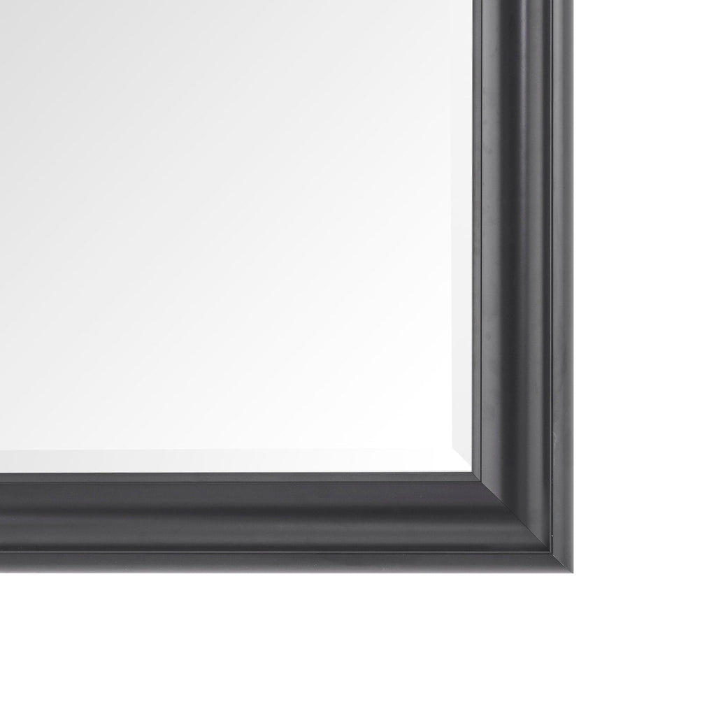 Grand miroir sur toute la surface, miroir surdimensionné, cadre en imitation bois lisse, miroir rectangulaire à suspendre au mur