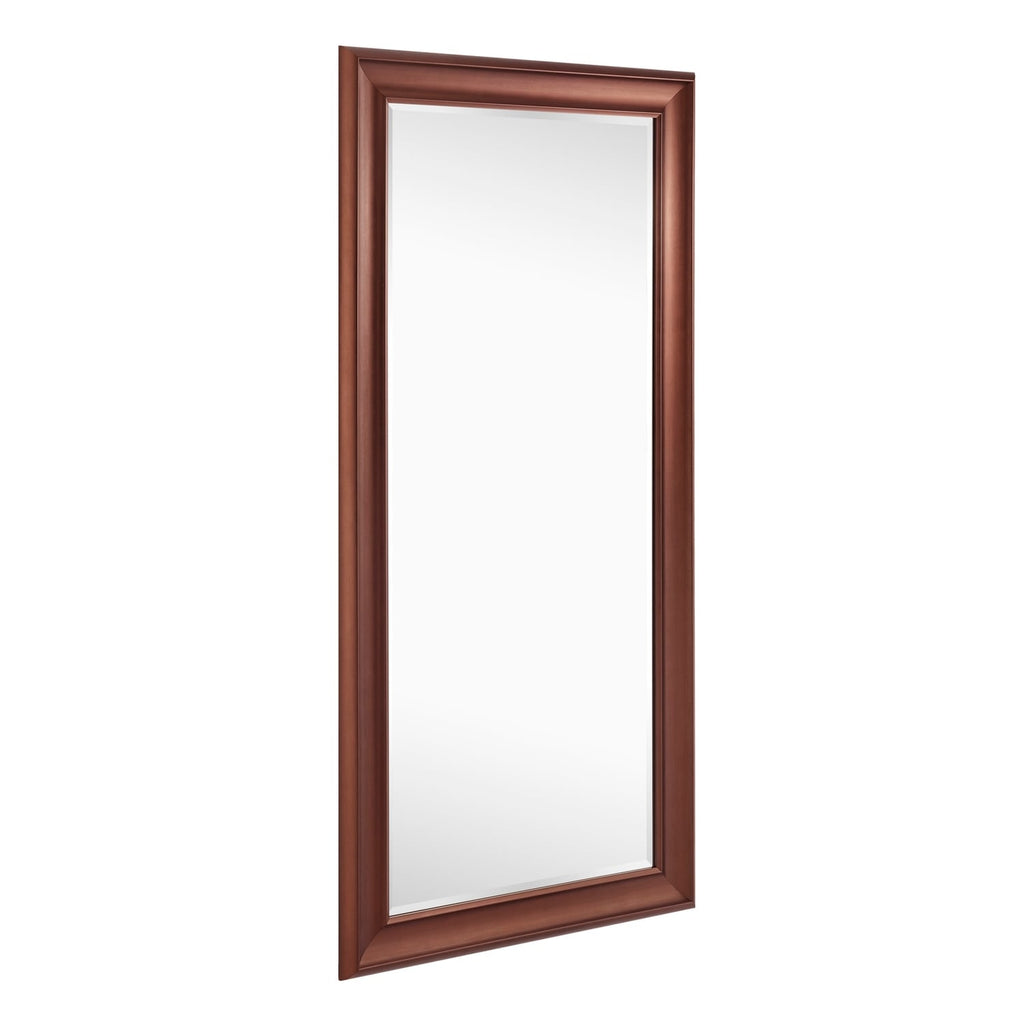 Grand miroir sur toute la surface, miroir surdimensionné, cadre en imitation bois lisse, miroir rectangulaire à suspendre au mur