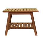 Banc de douche rectangulaire en teck
