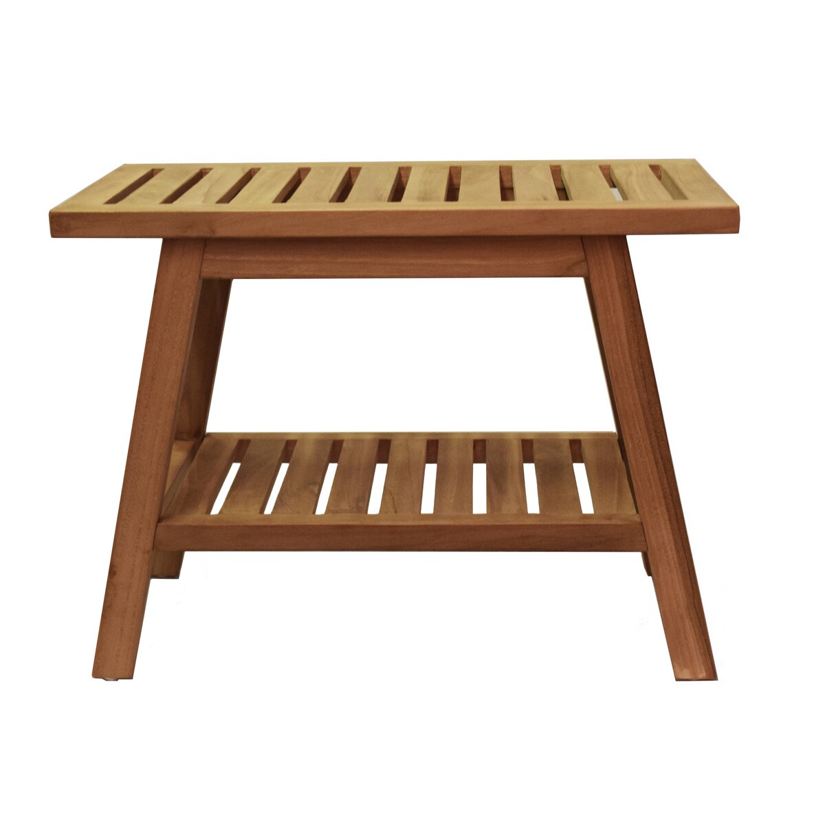 Banc de douche rectangulaire en teck