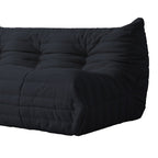 Ensembles de canapés-poufs en velours Teddy