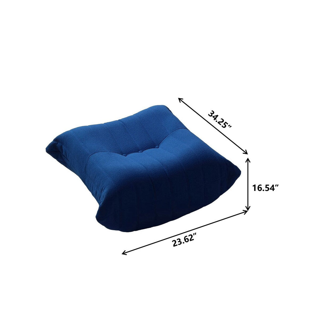 Ensembles de canapés-poufs en velours Teddy