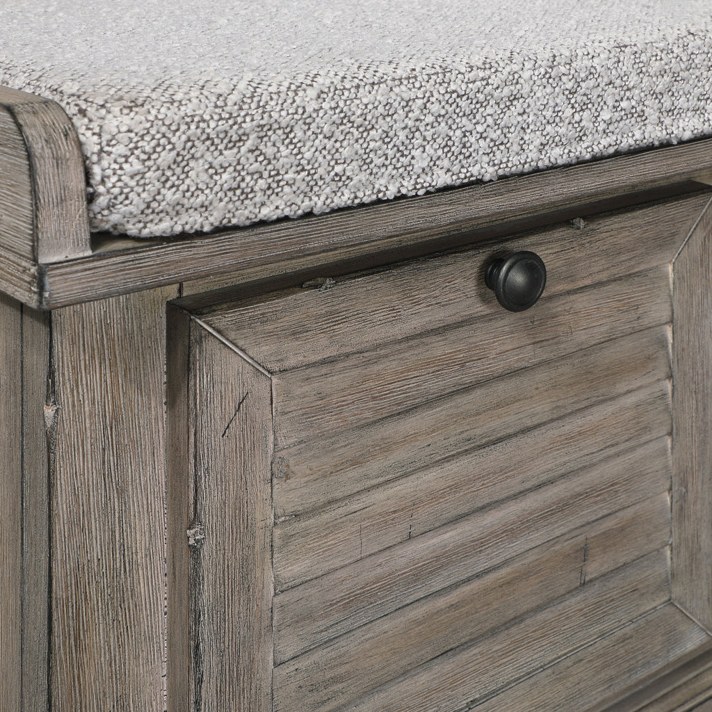 Le banc de rangement Arbakka de Gray Barn