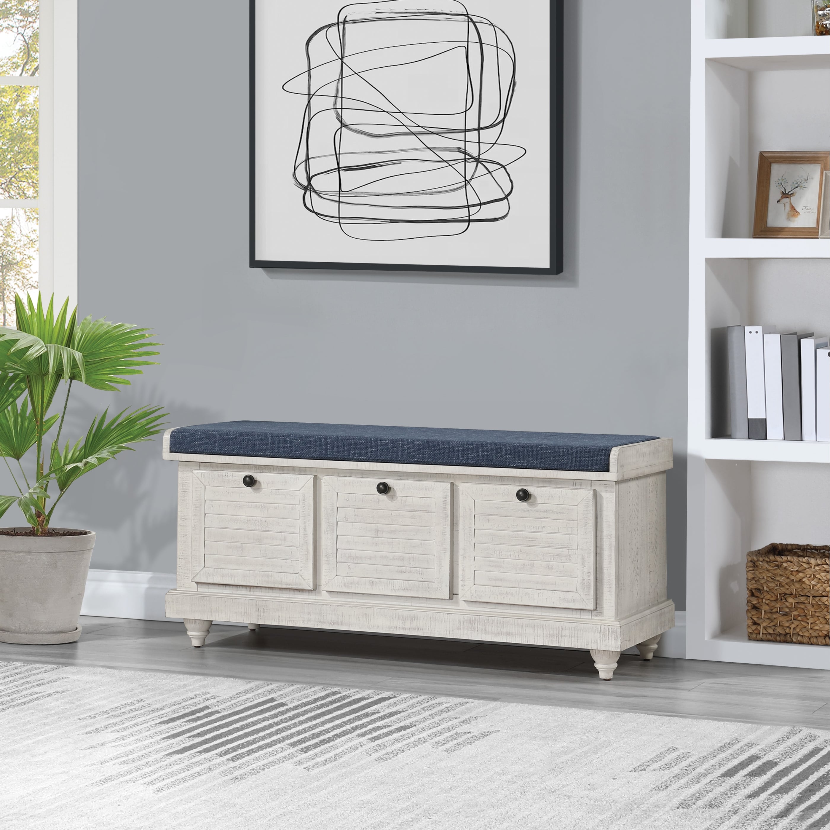 Le banc de rangement Arbakka de Gray Barn