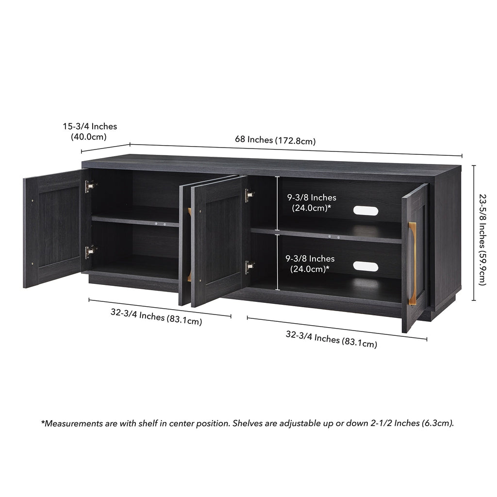 Meuble TV rectangulaire Tillman pour téléviseurs jusqu'à 75