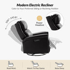 Ensemble de 2 fauteuils inclinables électriques pivotants et à bascule traditionnels Tobias par HULALA HOME