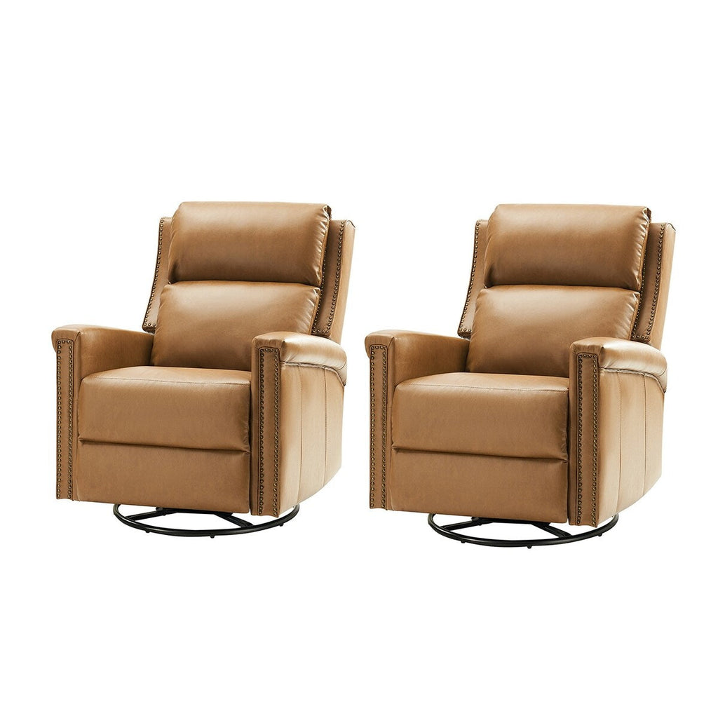 Ensemble de 2 fauteuils inclinables électriques pivotants et à bascule traditionnels Tobias par HULALA HOME