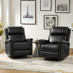 Ensemble de 2 fauteuils inclinables électriques pivotants et à bascule traditionnels Tobias par HULALA HOME