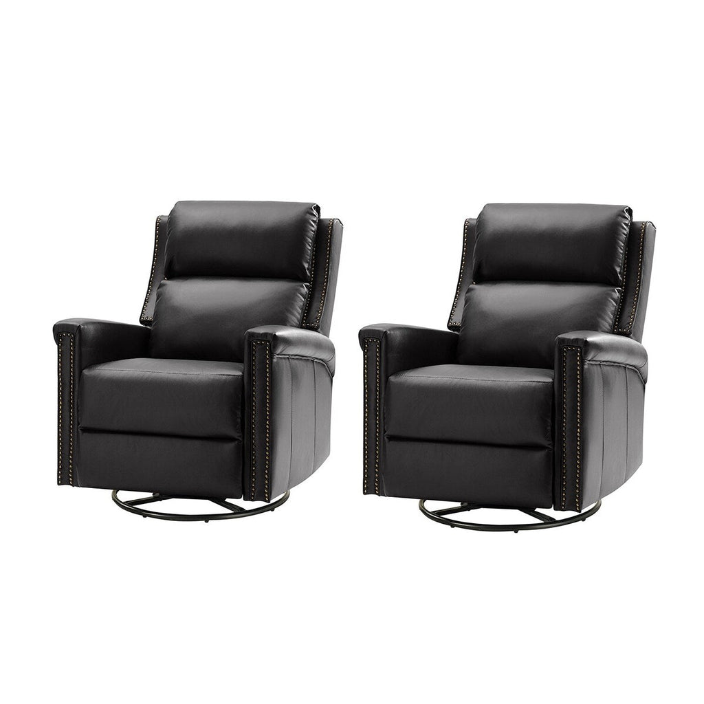 Ensemble de 2 fauteuils inclinables électriques pivotants et à bascule traditionnels Tobias par HULALA HOME
