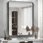 Miroir mural de salle de bain moderne à cadre en métal TokeShimi