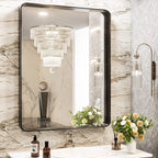 Miroir mural de salle de bain moderne à cadre en métal TokeShimi