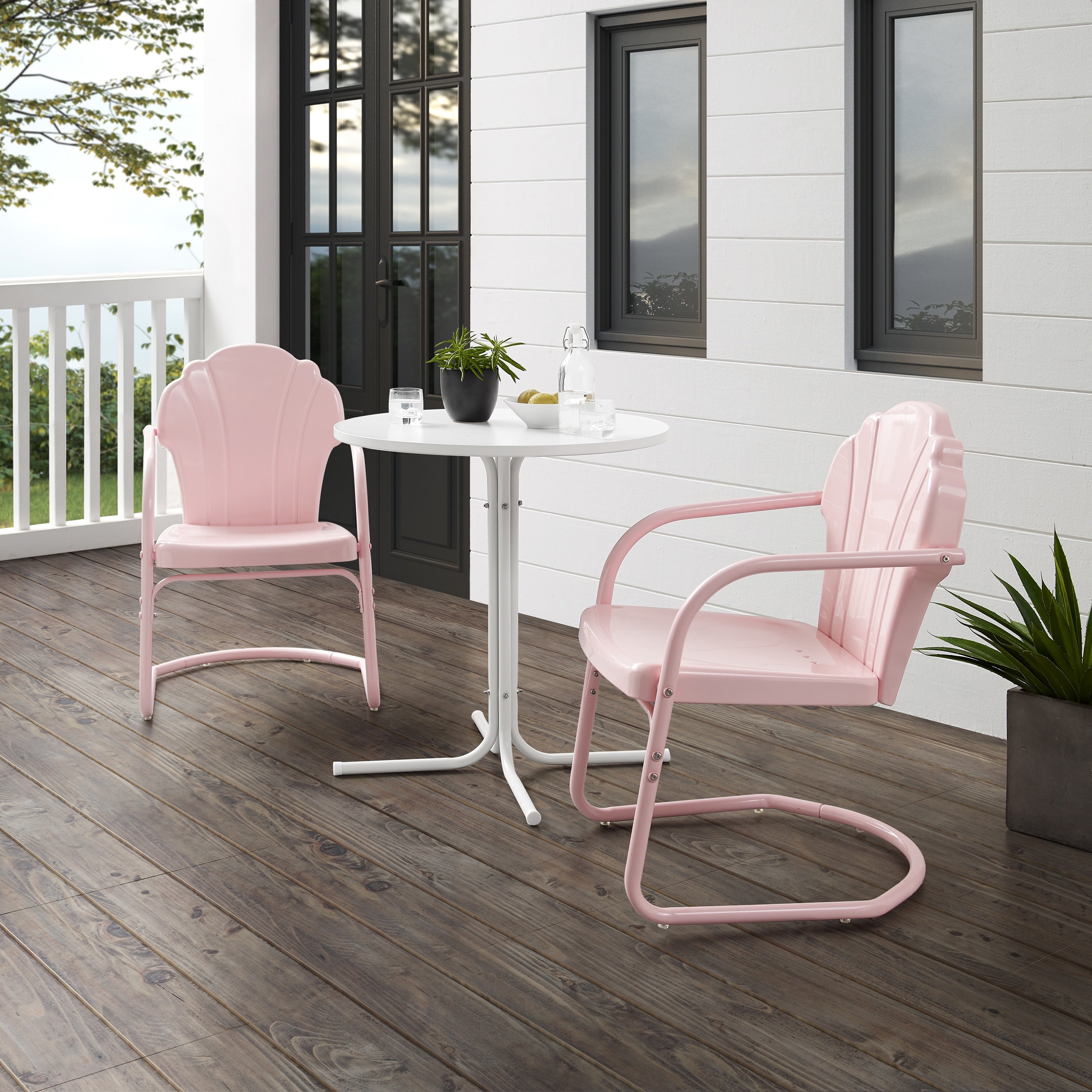 Ensemble bistro d'extérieur Crosley Tulip 3 pièces - 98 L x 29 P x 32,88 H