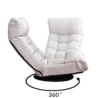 Ensemble de fauteuil inclinable rembourré sans accoudoirs avec pouf et appui-tête réglable