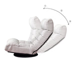 Ensemble de fauteuil inclinable rembourré sans accoudoirs avec pouf et appui-tête réglable