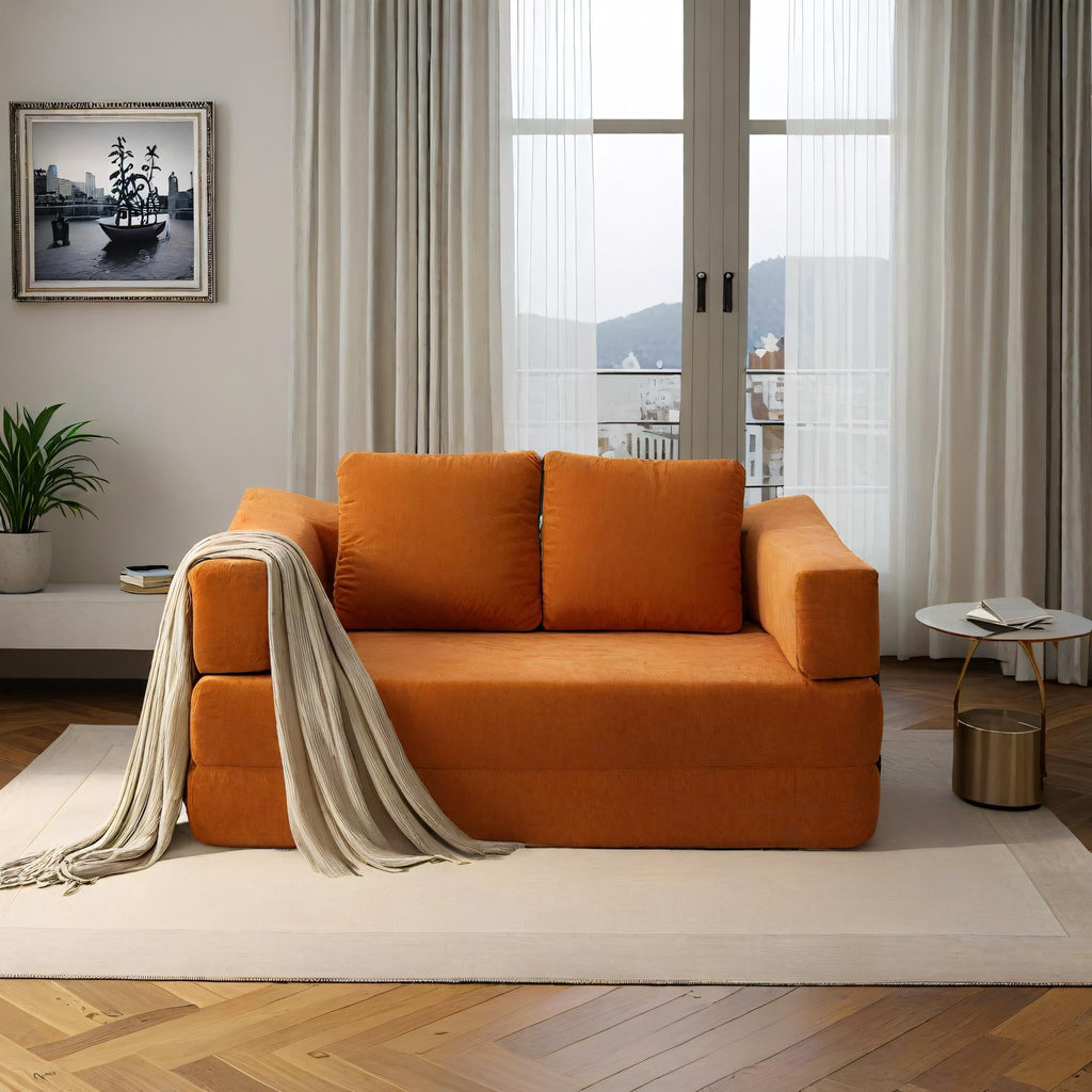 Canapé-lit convertible rembourré 70,87 $, fauteuil convertible, canapé de sol confortable pour salon, chambre, tissu chenille