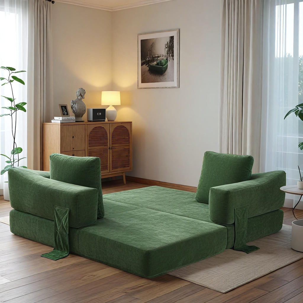 Canapé-lit convertible rembourré 70,87 $, fauteuil convertible, canapé de sol confortable pour salon, chambre, tissu chenille