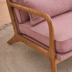 Chaise d'appoint rembourrée de style moderne du milieu du siècle