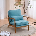 Chaise d'appoint rembourrée de style moderne du milieu du siècle