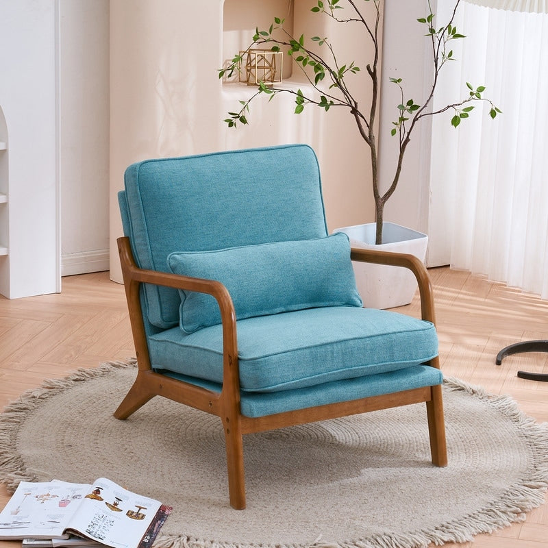 Chaise d'appoint rembourrée de style moderne du milieu du siècle