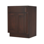 Meuble-lavabo simple en bois massif de 24 pouces de Vanity Art
