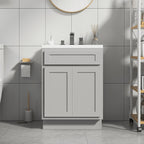 Meuble-lavabo simple en bois massif de 24 pouces de Vanity Art