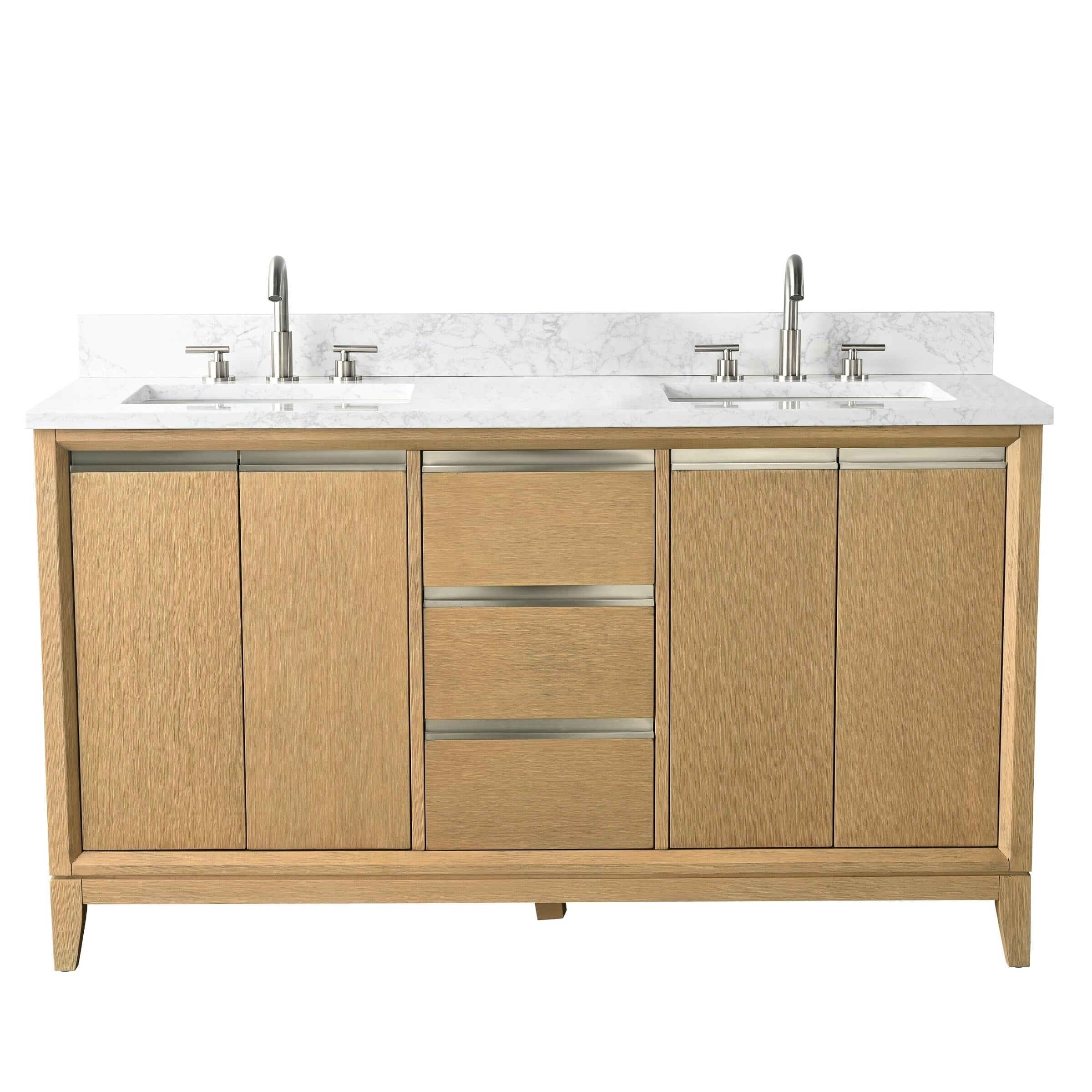 Meuble-lavabo de salle de bain Vanity Art avec lavabo en céramique et plateau en marbre reconstitué