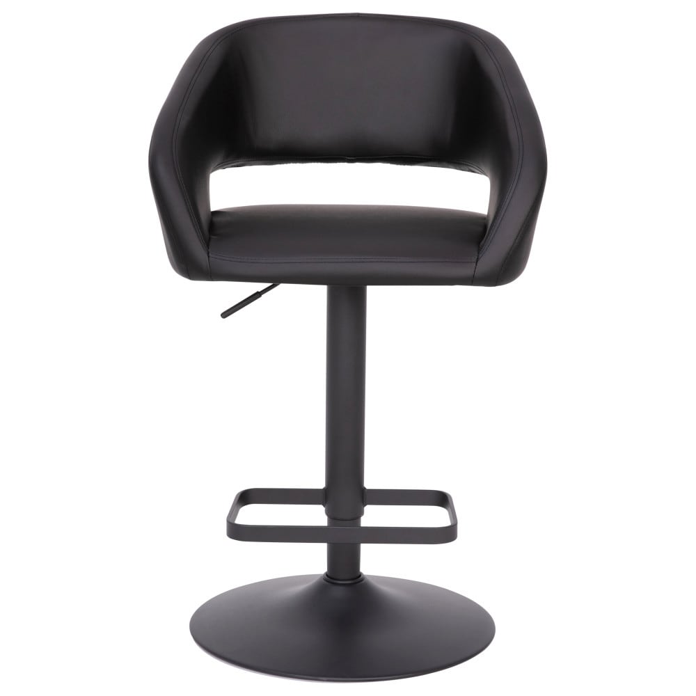 Tabouret de bar moderne rembourré à hauteur réglable avec dossier arrondi