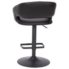 Tabouret de bar moderne rembourré à hauteur réglable avec dossier arrondi