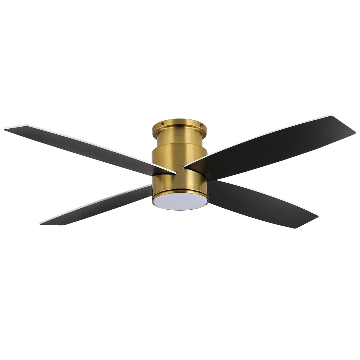 Ventilateur de plafond encastré WINGBO 44/52 pouces avec éclairage et télécommande, 4 pales réversibles