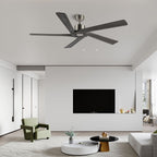 Ventilateur de plafond d'intérieur WINGBO 54 pouces avec moteur à courant continu sans éclairage - N/A