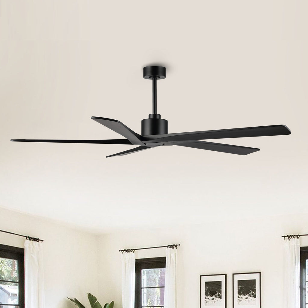 Ventilateur de plafond d'intérieur WINGBO 54 pouces avec moteur à courant continu sans éclairage - N/A