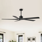 Ventilateur de plafond d'intérieur WINGBO 54 pouces avec moteur à courant continu sans éclairage - N/A