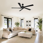 Ventilateur de plafond d'intérieur WINGBO 54 pouces avec moteur à courant continu sans éclairage - N/A