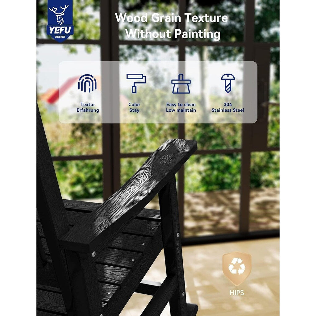 Chaise à bascule d'extérieur toutes saisons WINSOON, lot de 2