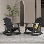 Chaise à bascule d'extérieur toutes saisons WINSOON, lot de 2