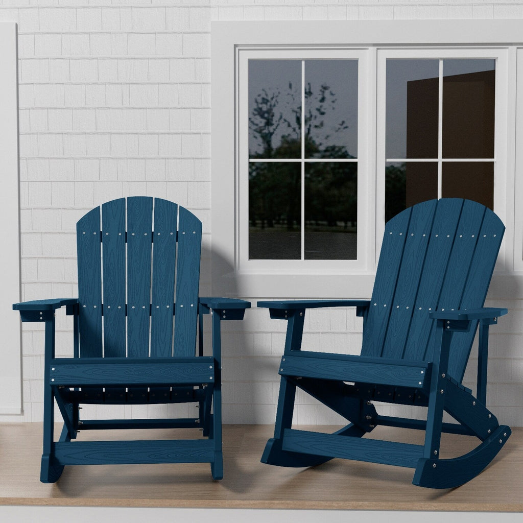 Chaise à bascule d'extérieur toutes saisons WINSOON, lot de 2
