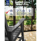 Chaise à bascule d'extérieur toutes saisons WINSOON, lot de 2