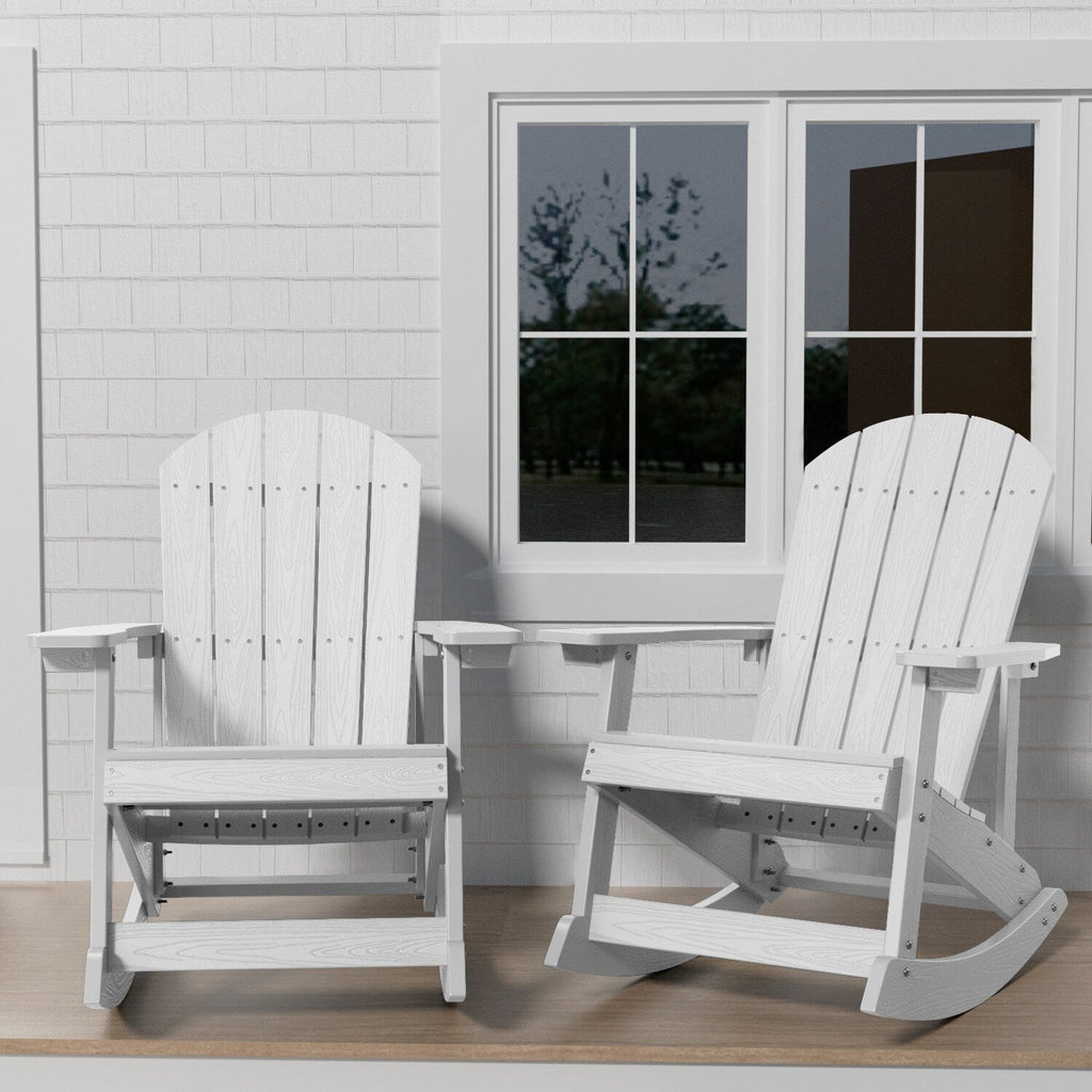 Chaise à bascule d'extérieur toutes saisons WINSOON, lot de 2