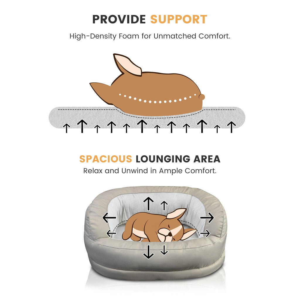 Lit orthopédique imperméable en mousse pour chien WOWMAX pour grands chiens