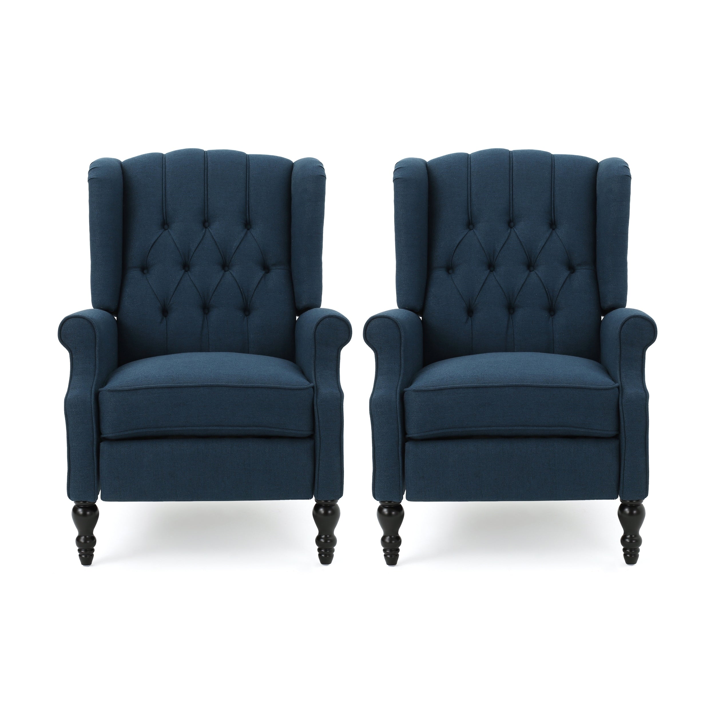 Fauteuils inclinables en tissu capitonné Walter (lot de 2) par Christopher Knight Home